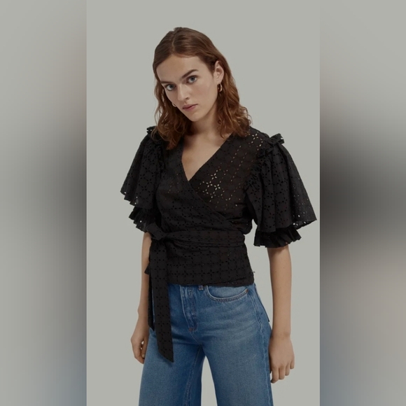 Scotch & Soda Broderie Anglaise Top Size Large - Picture 3 of 7